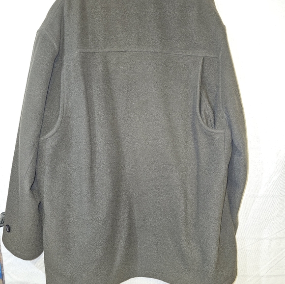 London Fog Men's Khaki Pea Coat - Picture 6 of 6